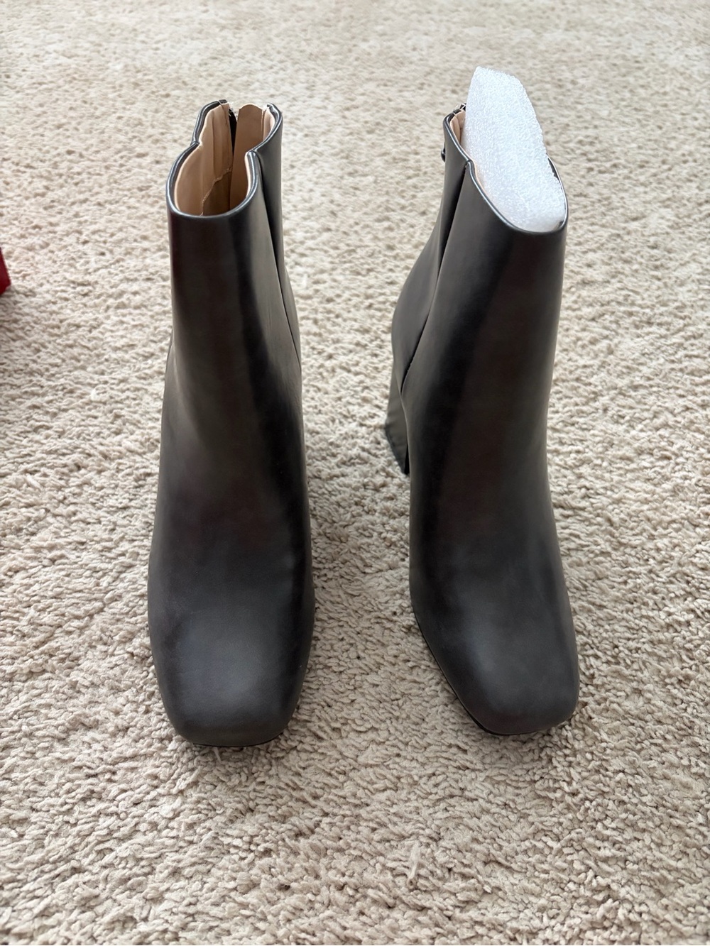 Journee Collection Black Square-Toe Ankle Booties